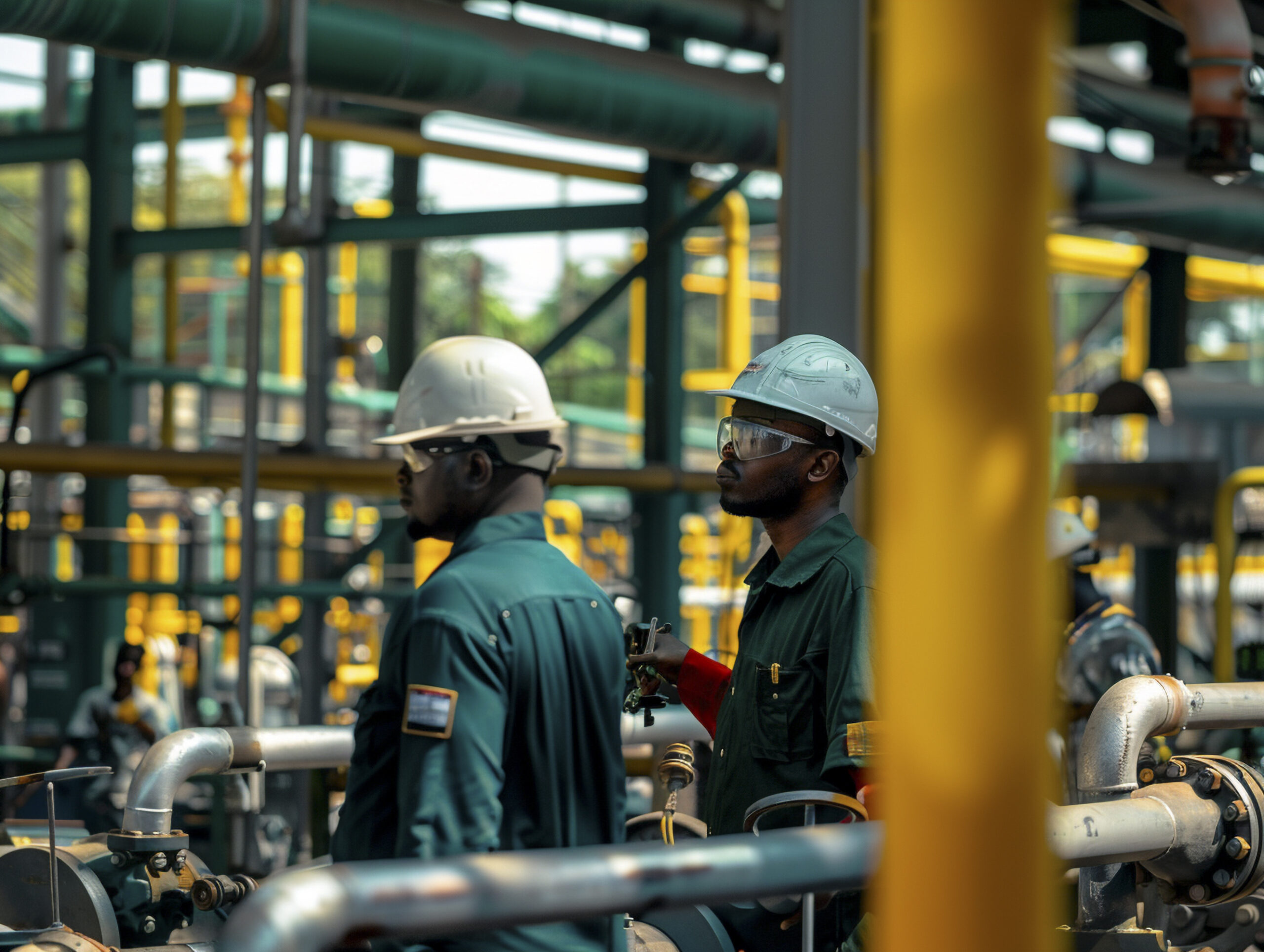 chemical industry plant workers